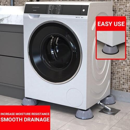 4pcs Washing Machine Anti-vibration Mute Protection Mat Universal Anti-skid Foot Pad Dryer Bath Mats Bathroom Tool