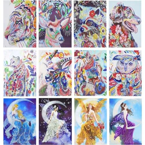 5DDIY diamond painting inlaid animal painting cross stitch mosaic sticker special rhinestone decoration
