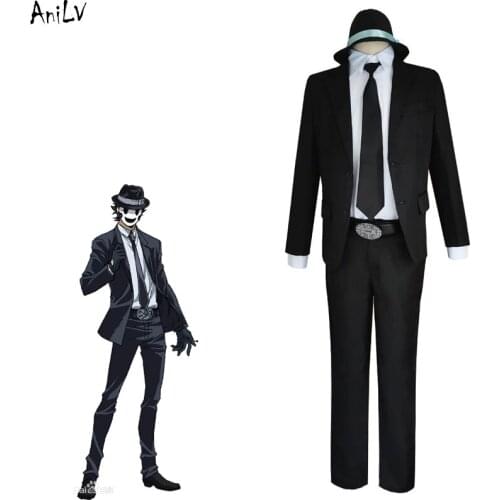AniLV Japanese Anime High-Rise Invasion Sniper Mask Man Cosplay Costume Shirt Coat Pants Hat Belt Gloves Uniform Set