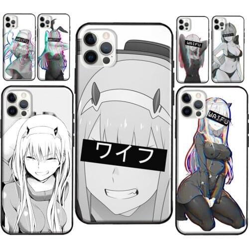 Zero Two Waifu Phone Case For iPhone 11 12 Pro Max 12 Mini X XR XS MAX 7 8 Plus 5S SE 2020 Soft Cover