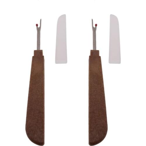 G2AB 2Pcs Plastic Handle Craft Thread Cutter Seam Ripper Stitch Unpicker Needle Arts Sewing Tools