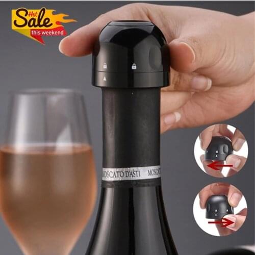 Vacuum Leak-proof Red Wine Cap Bottle Stop Silicone Sealed Champagne Bottle Stopper Vacuum Retain Freshness Wine Plug Bar Tools