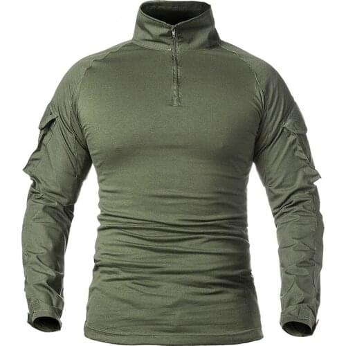 Camouflage US Army Combat Military Uniform Men Tactical T Shirt Male Paintball Hunt Tops Tees Long Sleeve