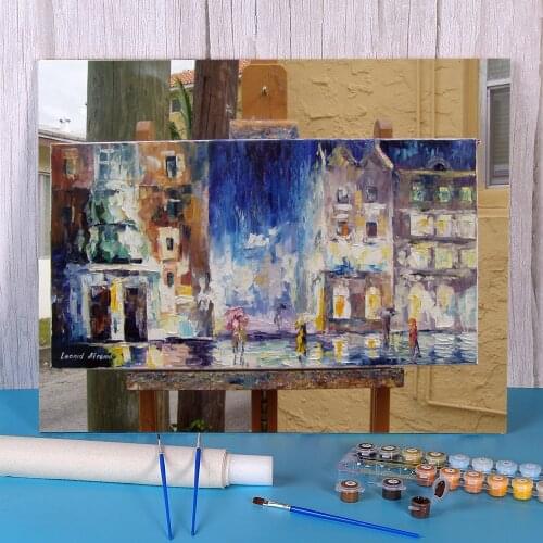 Oil Painting Style Painting By Numbers Set Acrylic Paints 50*70 Oil Painting Wall Paintings Crafts For Wholesale
