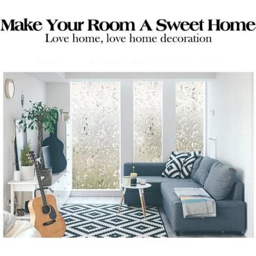 Frosted Frost-Proof Glass Sticker Bedroom Bathroom Toilet Kitchen Glueless Privacy Decal Home Decoration 100X 45cm Glass Film