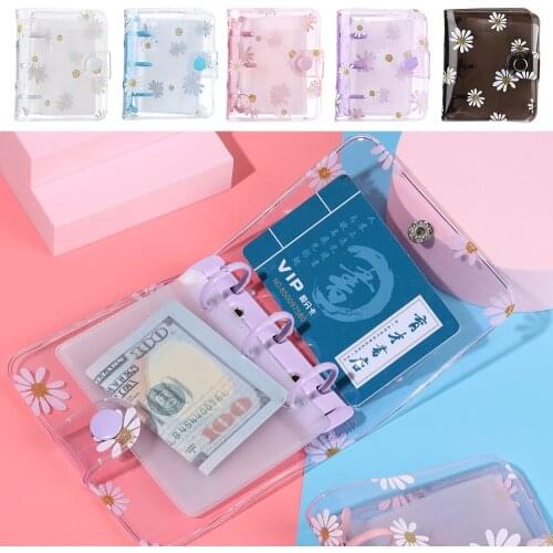 Mini 3 Hole Loose-leaf Refill Notebook Cover Hand Account Diary Binder Book Kawaii Daisy Binder Agenda Planner File Folder