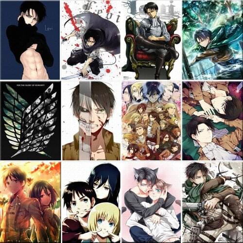 Beads Embroidery 5D DIY Handmade Mosaic Art Kits Attack On Titan Anime Diamond Painting Cross Stitch Home Decoration Unique Gift