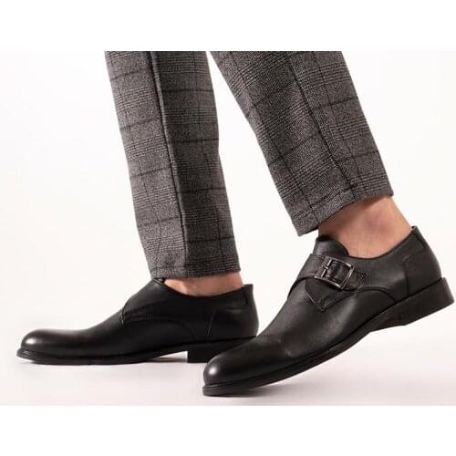 Callizio Men Genuine Leather Classic Shoes for Dress Buckle Formal Dresses Fashionable 2021 New Season Male Footwear Strap Handmade