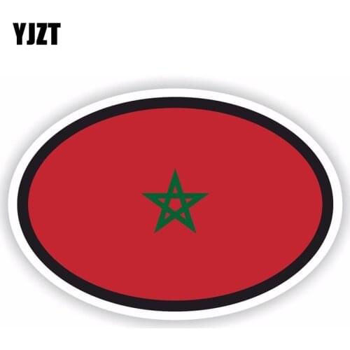 YJZT 14CM*9.4CM Car Body Decal MOROCCO Flag Accessories Creative Car Sticker 6-1765