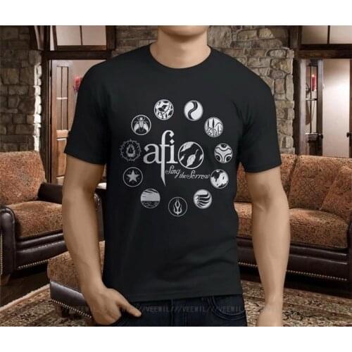 New AFI Sing Of The Sorrow Rock Music Band Mens Black T-Shirt Size S-3XL Oversized Tee Tshirt