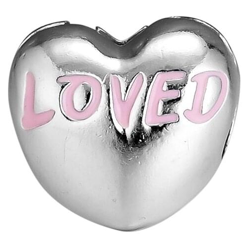 Fits Pandora Bracelet Loved Heart Clip Charm Orginal 925 Sterling Silver Metal Beads DIY Jewelry Making Berloque Bijoux Femme