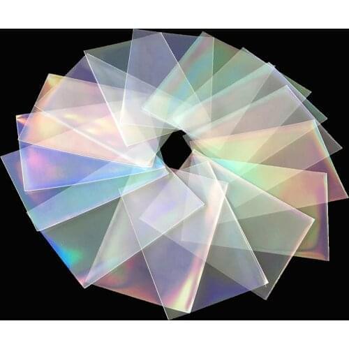 200PCS AEGIS GUARDIAN Rainbow Laser Foil 61x88mm Card Sleeves YugiOh Protector Holographic Foil Film Card Binder Tarot