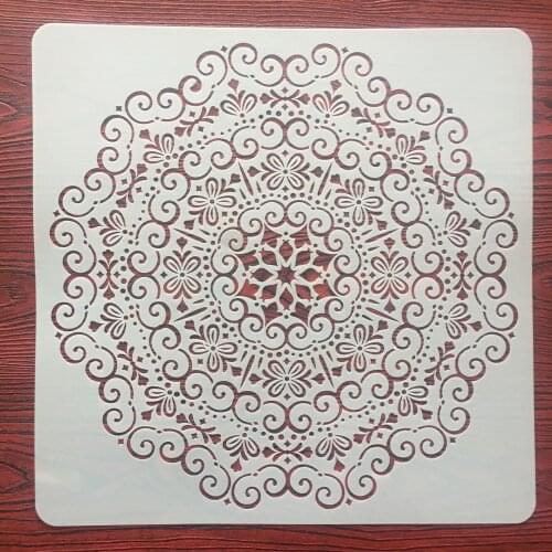 30x30cm Large Mandala Wheel Decorative Stencil Stencils Wall Scrapbook Coloring Book Embossing Album painting stencils
