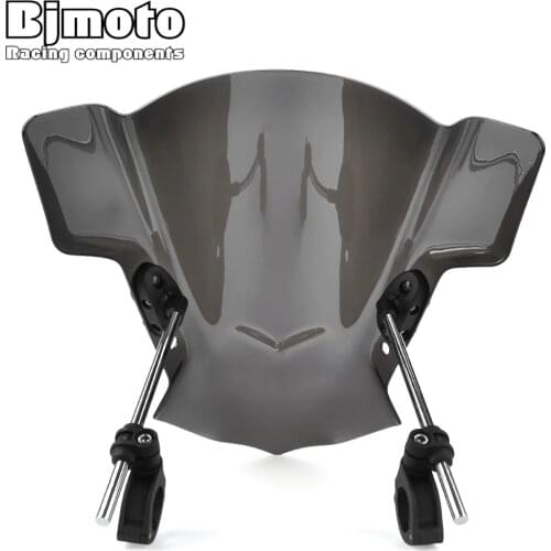 BJMOTO Motorcycle Adjustable Wind Screen Windshield For Yamaha MT03 MT25 MT07 FZ07 MT09 FZ09 FZ1 FZ8 YZF R6 SR400