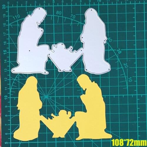 Religious Metal Cutting Dies Cut Die Mold Infant Baptism DIY Etched Scrapbook Paper Craft Knife Mould Blade Punch Stencils Dies