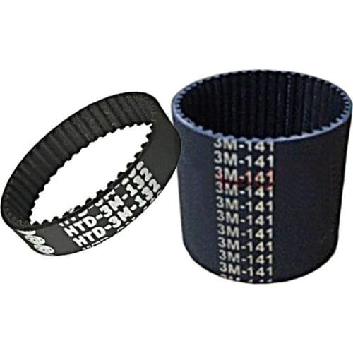 Rubber Timing Belt 44-49 Teeth Perimeter 132-147mm HTD3M132 3M135 3M138 3M141 3M144 3M147 Customize Width Available