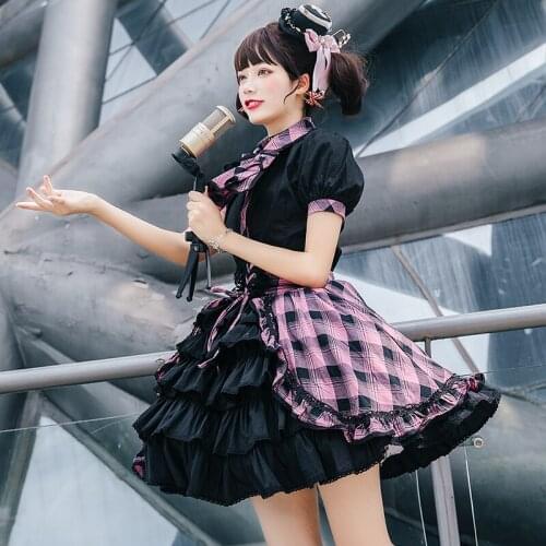 Idol Declaration Lolita Outfit Plaid Lolita Shirt and Skirts