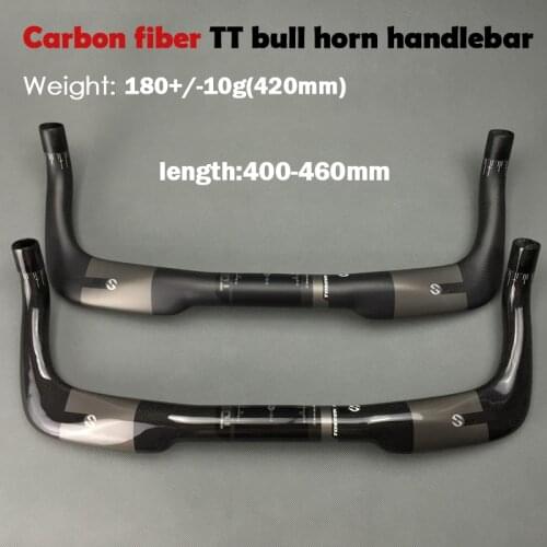 TOSEEK Aero Full Carbon Fiber Road Bike Bull Horn Handlebar 31.8mm 3K TT Carbon Handlebar 400-460mm Road Bike Accessories 200g