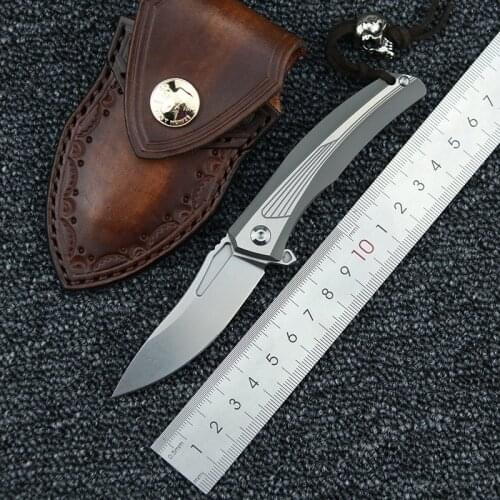 LEMIFSHE L803 Flipper folding knife M390 blade titanium alloy handle camping hunting survival kitchen fruit knife EDC tool