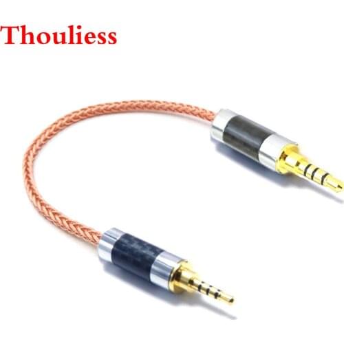 Thoulies HIFI Single Crystal Copper 2.5mm TRRS Balanced Male to 3.5mm TRRS Balanced Male Audio Adapter Cable 3.5mm to 2.5mm
