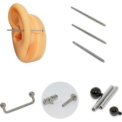 316L Body Jewelry Guide Needle for Labret Lip Ring Eyebrow Nails Body Piercing Metal Jewelry for Women