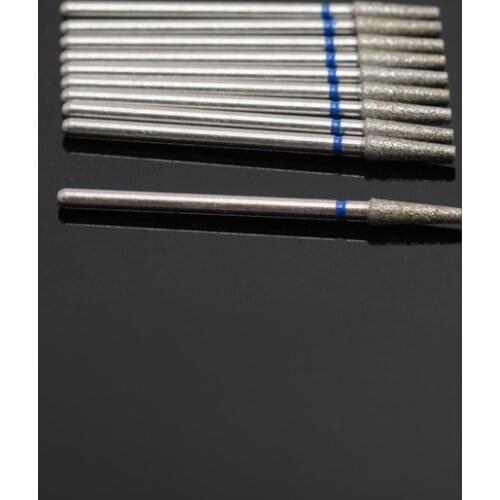 Dental Polishing Burs 10 Pcs 2.35mm Shank Diamond Grinding Drill Sets For Dentistry Needle Shape MB31