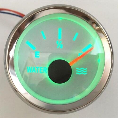 1pc 52mm Modified Water Level Gauges 0-190ohm 240-33ohm Green Backlight Water Level Meters 9-32vdc for Auto Ships Truck Vessel