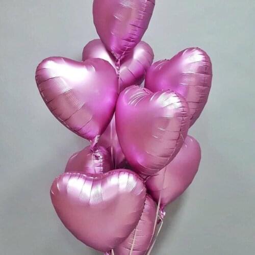 18inch Chrome Metallic Rose Gold Pink Foil Heart Balloon Birthday Party Wedding Decorations Baby Shower Valentines Helium Balls