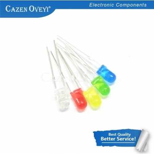 3Colors*10PCS=30PCS 5mm LED Diode Light Assorted Kit Yellow Red Green component diy samples kit and