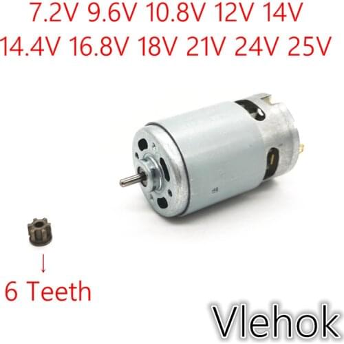 6Teeth RS550 7.2V 9.6V 10.8V 12V 14.4V 16.8V 18V 21V 24V 25V Motor for WORX BOSCH DeWALT HITACHI MAKITA METABO Milwaukee Hilti