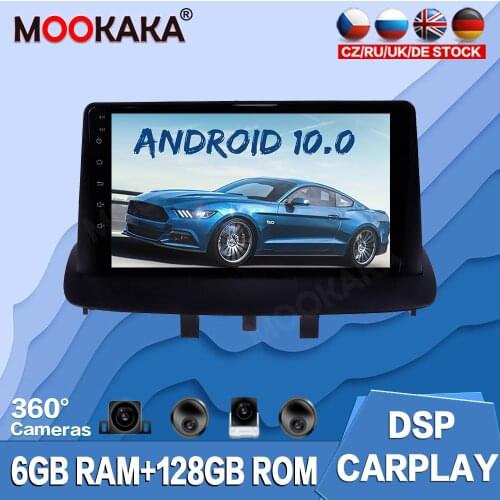 For Renault Megane 3 2009-2015 Android 10.0 128G Car Multimedia Player Radio GPS Navigation Auto Stereo Recorder Head Unit Audio