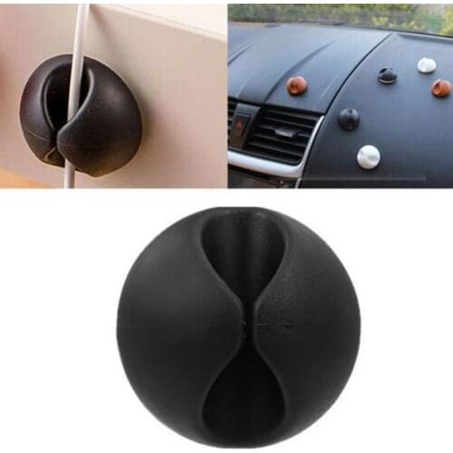 Car Windshield USB Cable Sticky Clip Wire Cord Holder Desk Self-adhesive