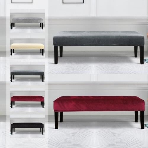 5 Color Velvet Chair Cover Long Seat Cover Stretch Washable Dining Chairs Covers Merry Christmas Decorations For Home Office