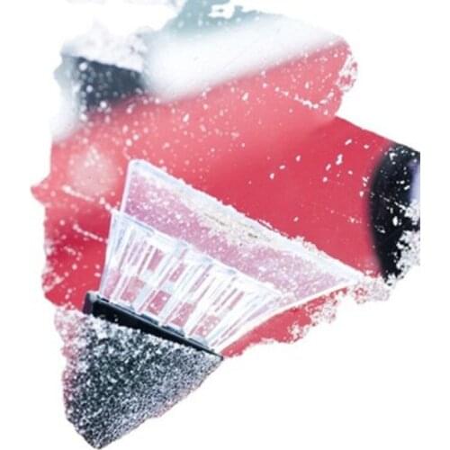 On-board snow removal shovel with rubber cover for ice scraping snow removal plastic shovel transparent plastic anti-scraping