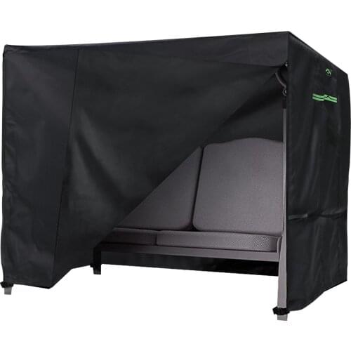 AWNIC 3 Seater Garden Swing Seat Cover Waterproof Windproof Anti-UV Heavy Duty Fabric Large Outdoor Garden Hammock Cover with Zi