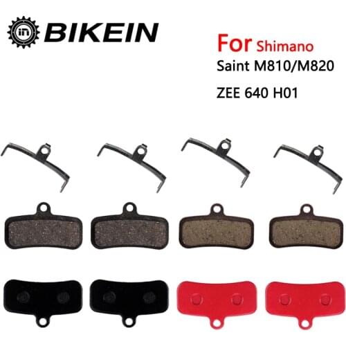 BIKEIN 4 pairs Semi - Metallic/Ceramic pads MTB Bicycle Disc Brake Pads For Shimano Saint M810 M820 ZEE M640 H01 Brake pad