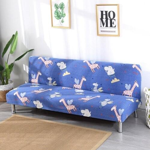 Armless Sofa Cover Folding Seat Slipcover Modern Stretch Couch Bed Covers For Living Room Elastic Spandex Case For Seat Cover