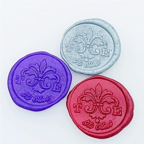 DIY iris flower customize Name date Box set personalized Letter/Sealing Wax /wedding Wax Seal Stamp invitations envelop card