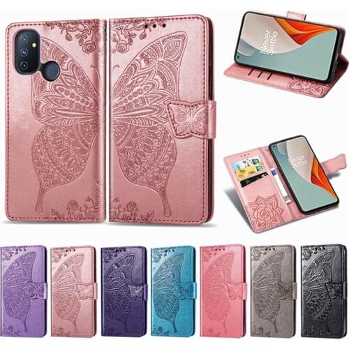 Flip Case For OnePlus Nord N100 N10 Case 3D Butterfly Luxury Wallet Cover PU Leather Phone Case For OnePlus Nord N100 n10 Case