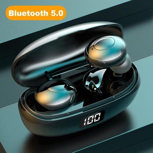 HKT-6 Bluetooth 5.0 Wireless 9D Stereo Earbuds Waterproof Earphones for Phone Waterproof Wireless Portable Wireless Earphones