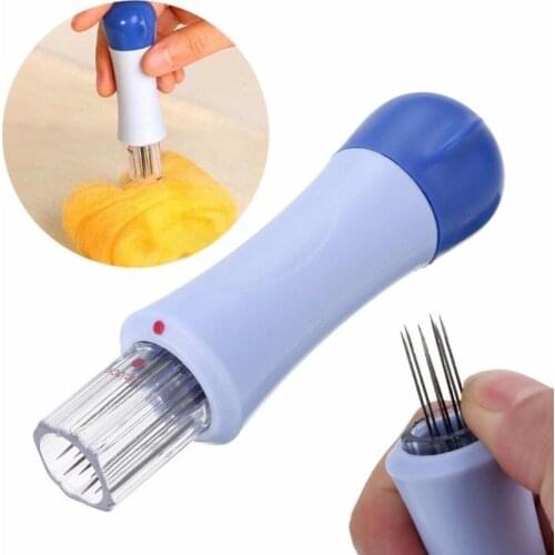 1pcs Wool Needle Felting Tool Needle Felting Handle Holder & 7 Needle DIY Craft for Non-woven Soft Thin Fabrics Felting Tool