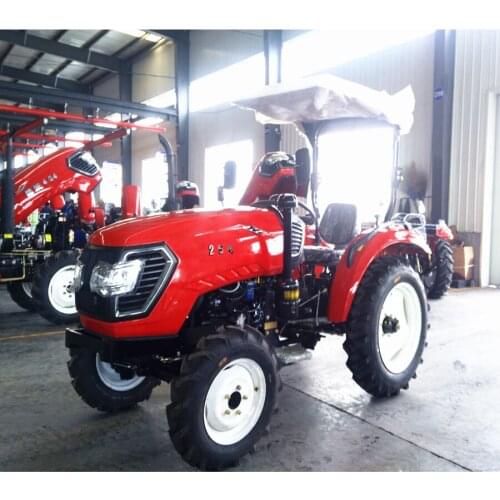 China manufacture 25hp 4wd mini tractors with front end loader and more attachments