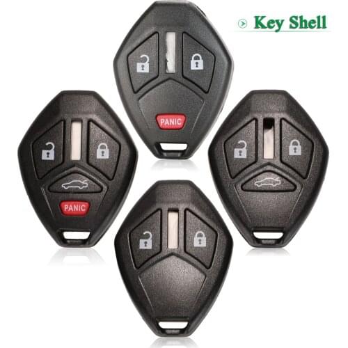 Bilchave 10pcs/Lot 2/3/4 Buttons Remote Car Key Shell Case For Mitsubishi Lancer Outlander Endeavor Galant Without Blades