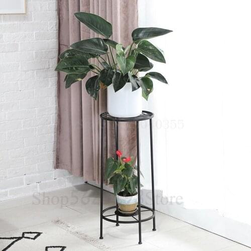 Wrought iron golden mini floor pot rack living room balcony indoor flower stand ins more meat green loll simple flower stand