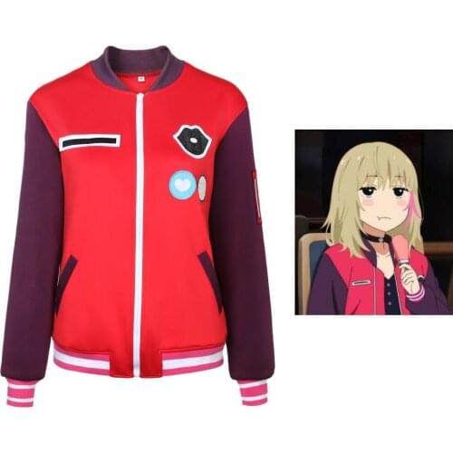 Kawai Rika Jacket Anime WONDER EGG PRIORITY Same Type Kawai Cosplay Costume Red Jacket High Quality Coat Daily Outfits