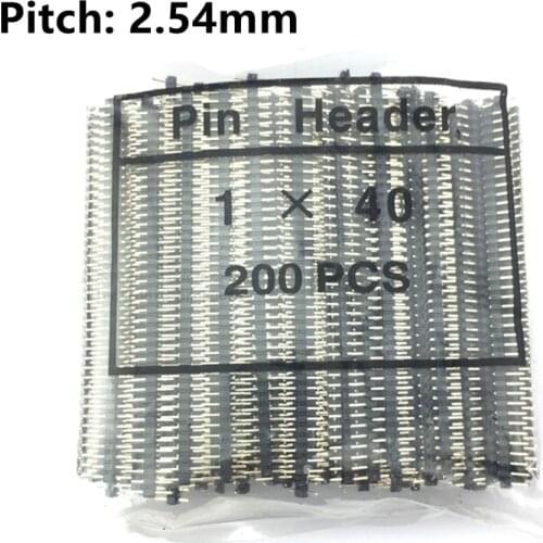 100PCS 40Pin 2.54mm Copper Single Row Straight Male Pin Header Strip PBC Ardunio High quality