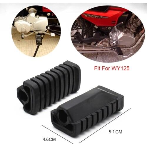 Motorbike WY125 Foot Peg Rubber Nonslip Covers Footrest Pedal Foot Peg Cover For Honda WY125-A WY125-F WY125-P WY125-B/C Series