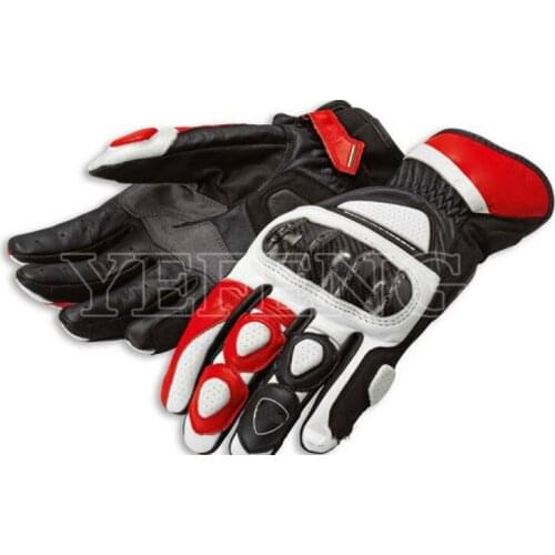 Scooter Motorbike For Ducati Gloves Motorcycle ATV Bike Off-road Street Moto Black Leather Glove Sport 2 C2