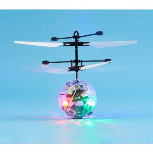 UFO Drone Helicopter Fly Toys,Color Infrared Induction Flying Ball Hand Control Electric Kids Toys Gift