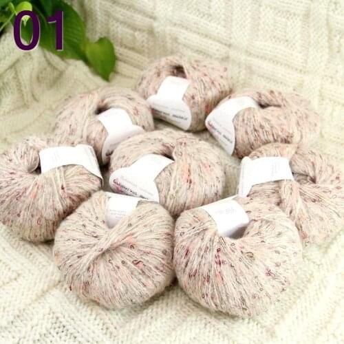Sale 8ballsX50gr Luxury Fluffy Soft NEW MOHAIR Shawls Hand Knit Crochet Yarn Ivory 825-01-8